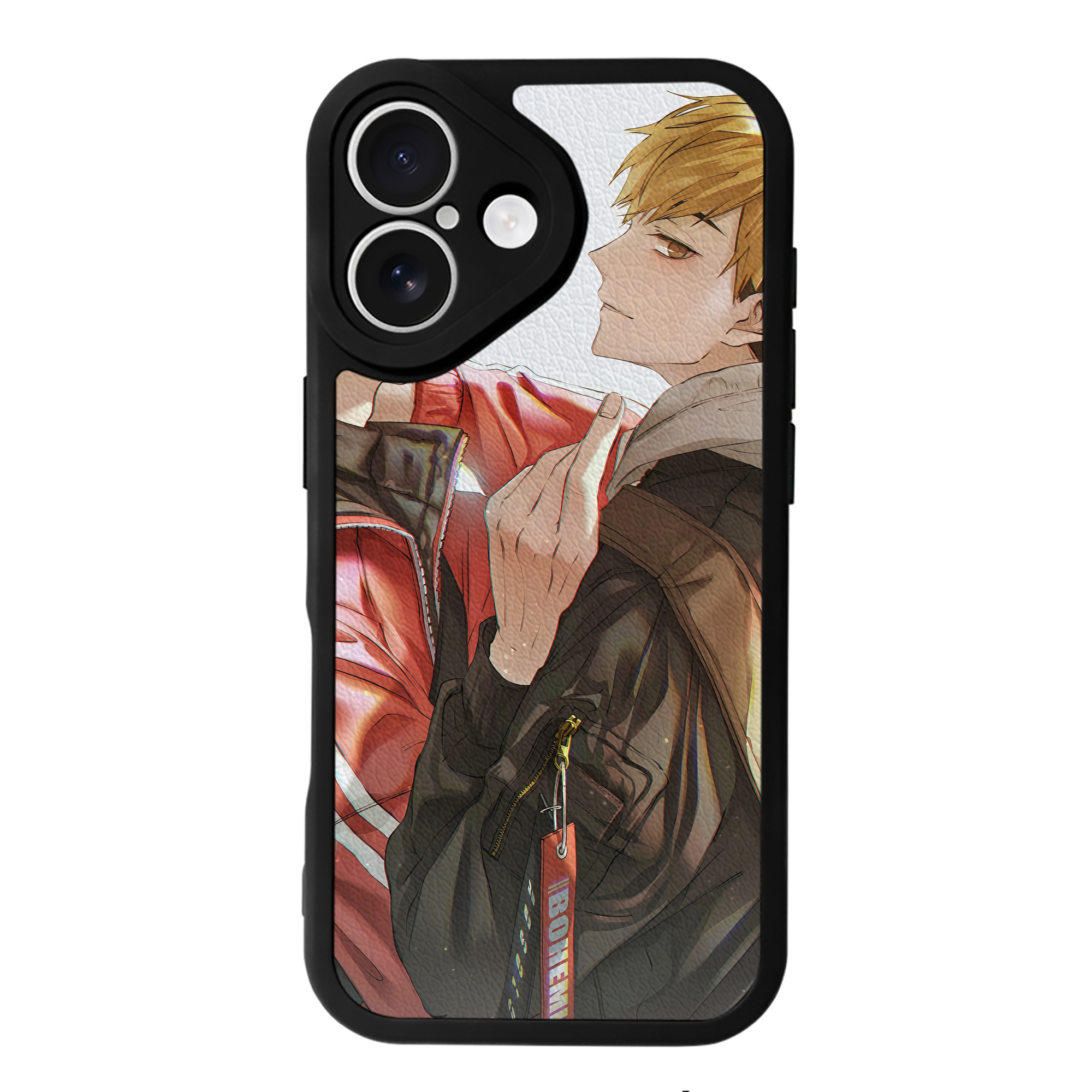 （画像用） ハイキュー!! Haikyu!! 【iPhone 16シリーズ対応】シリコンスマホケース（レザー調） 材質：シリコン